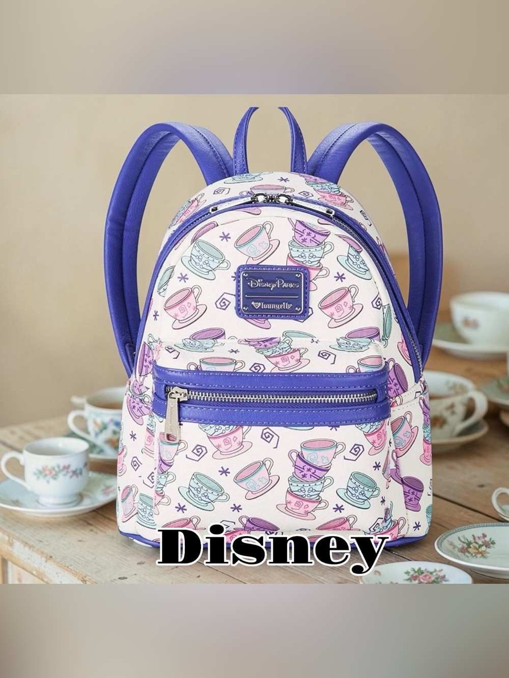 Disney Parks Loungefly Alice in Wonderland Mad Tea Party Teacups Backpack